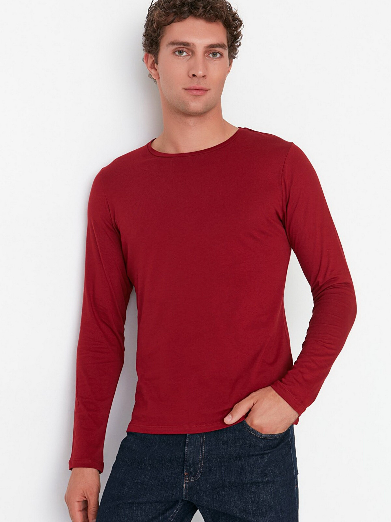 Лонгслив Trendyol модель TMNAW21TS0208/Bordo Фото