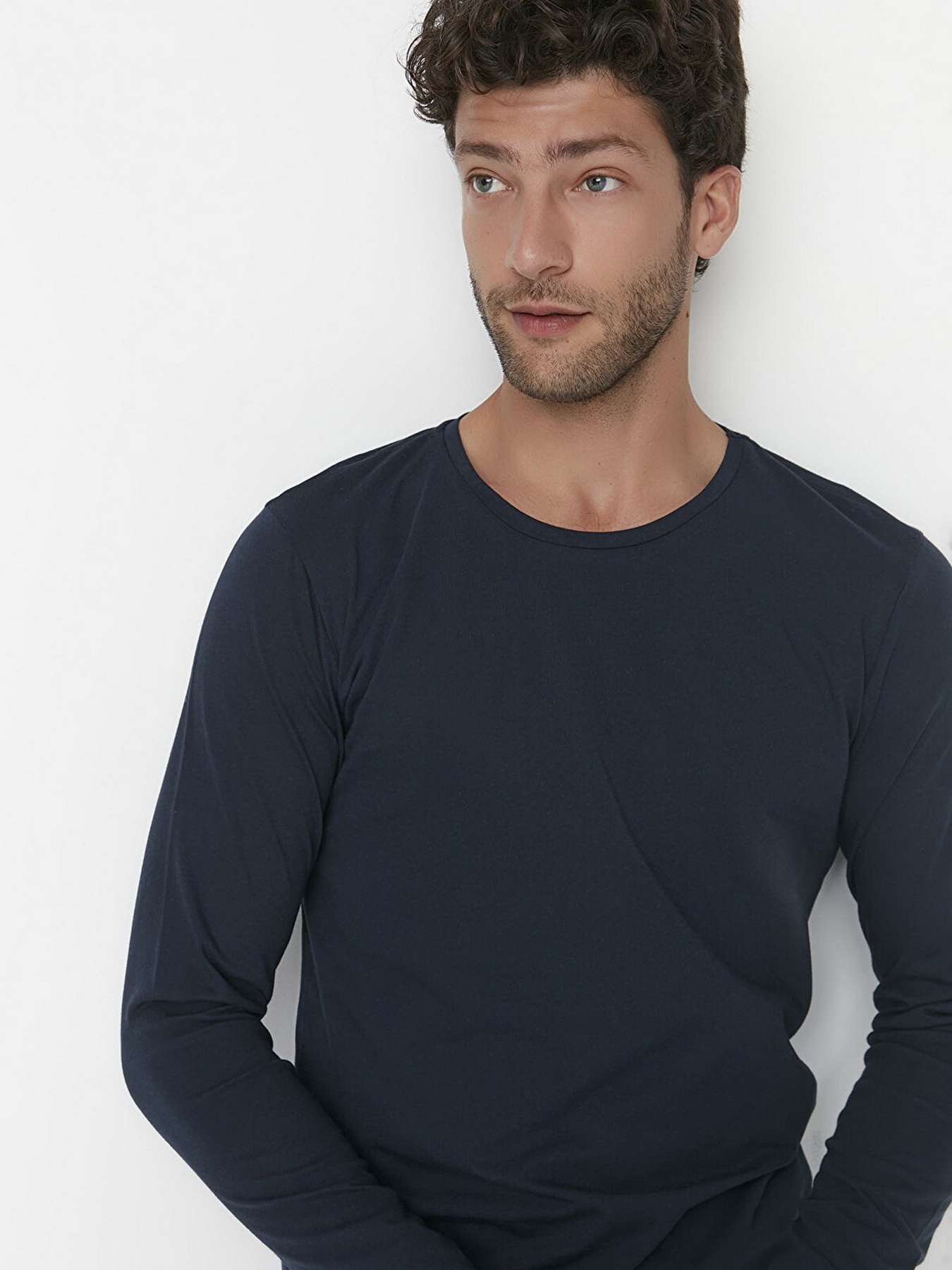 Лонгслив Trendyol модель TMNAW21TS0208/Lacivert Фото