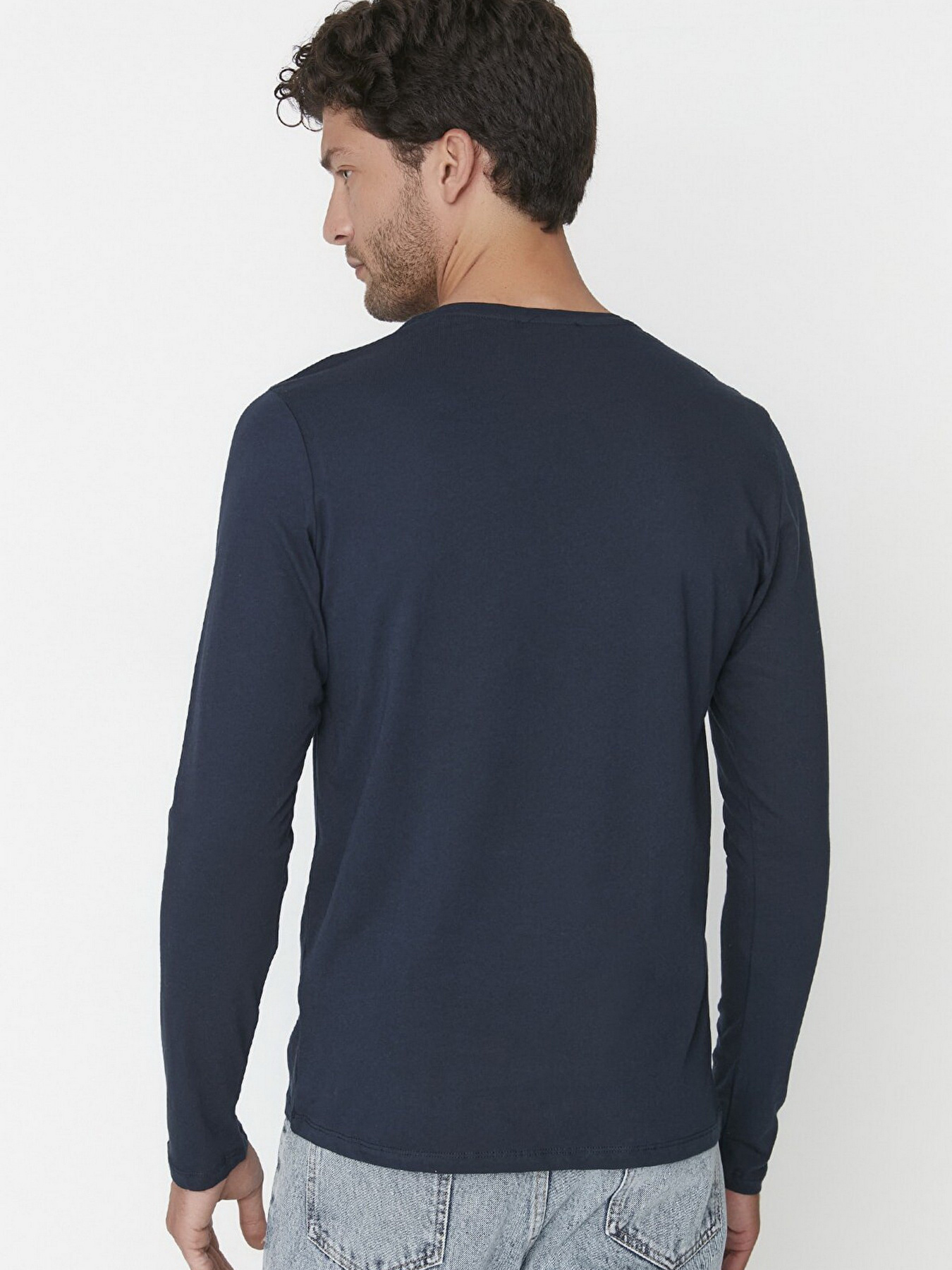 Лонгслів Trendyol модель TMNAW21TS0208/Lacivert Фото