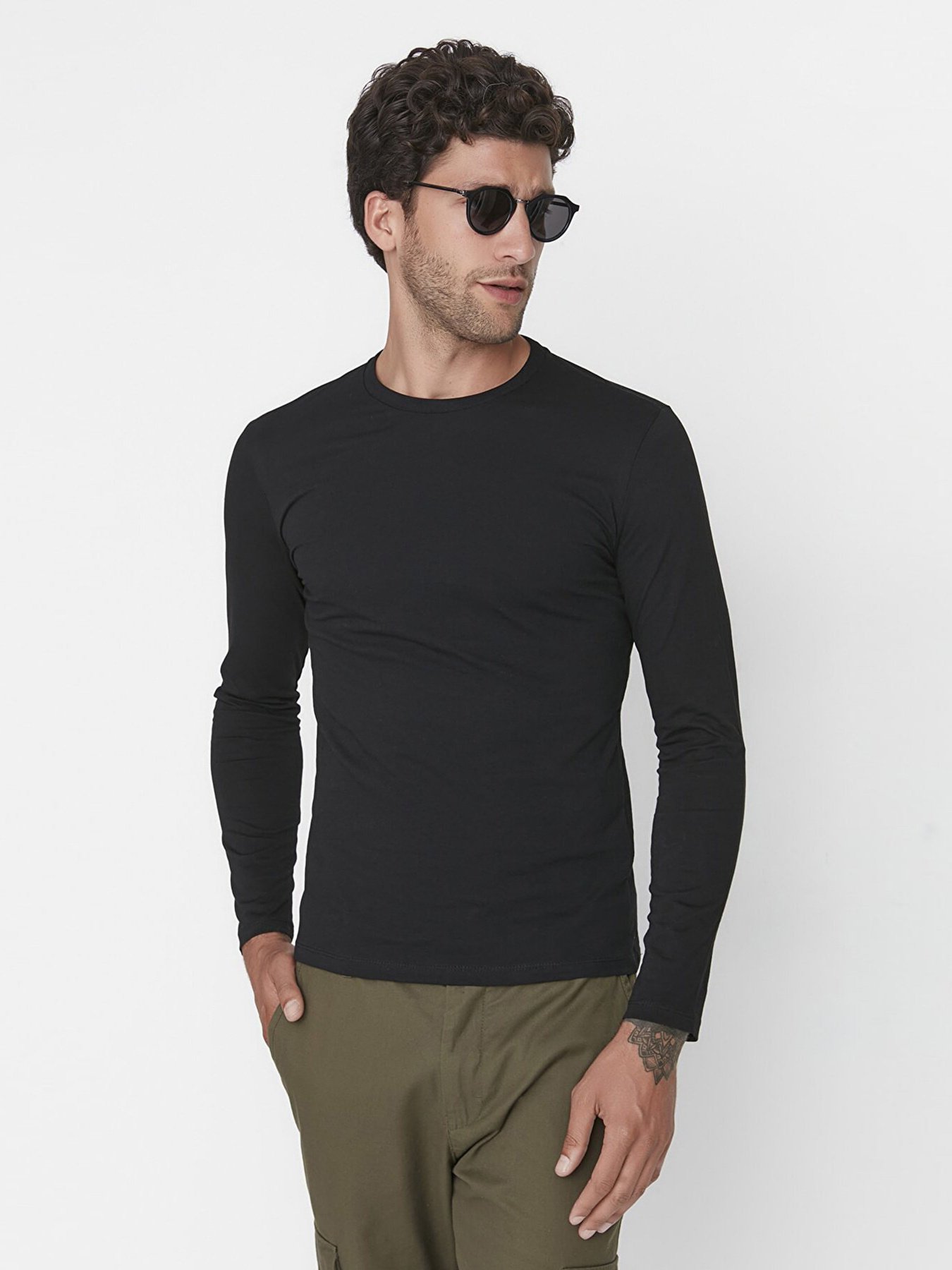 Лонгслив Trendyol модель TMNAW21TS0208/Siyah Фото