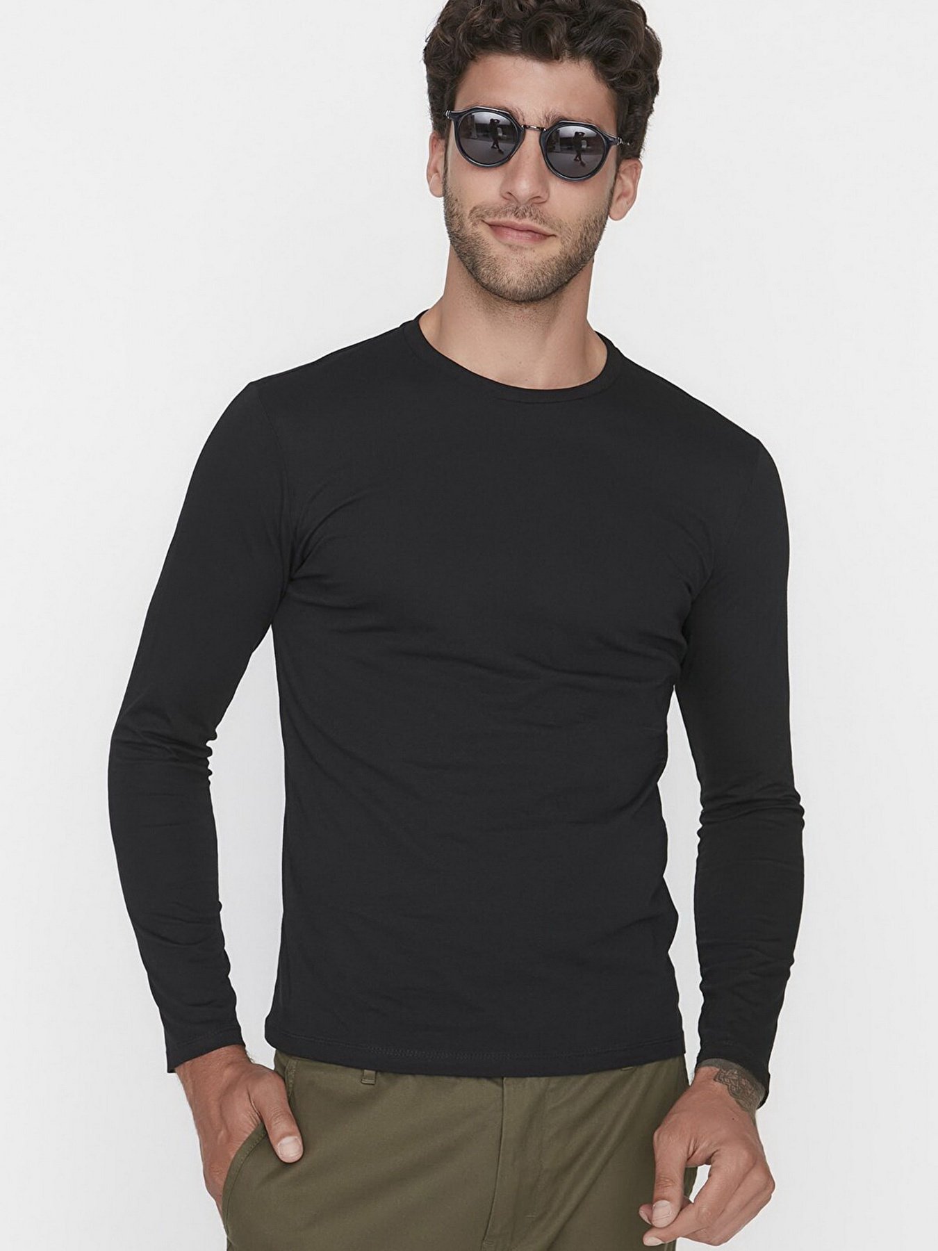 Лонгслів Trendyol модель TMNAW21TS0208/Siyah Фото