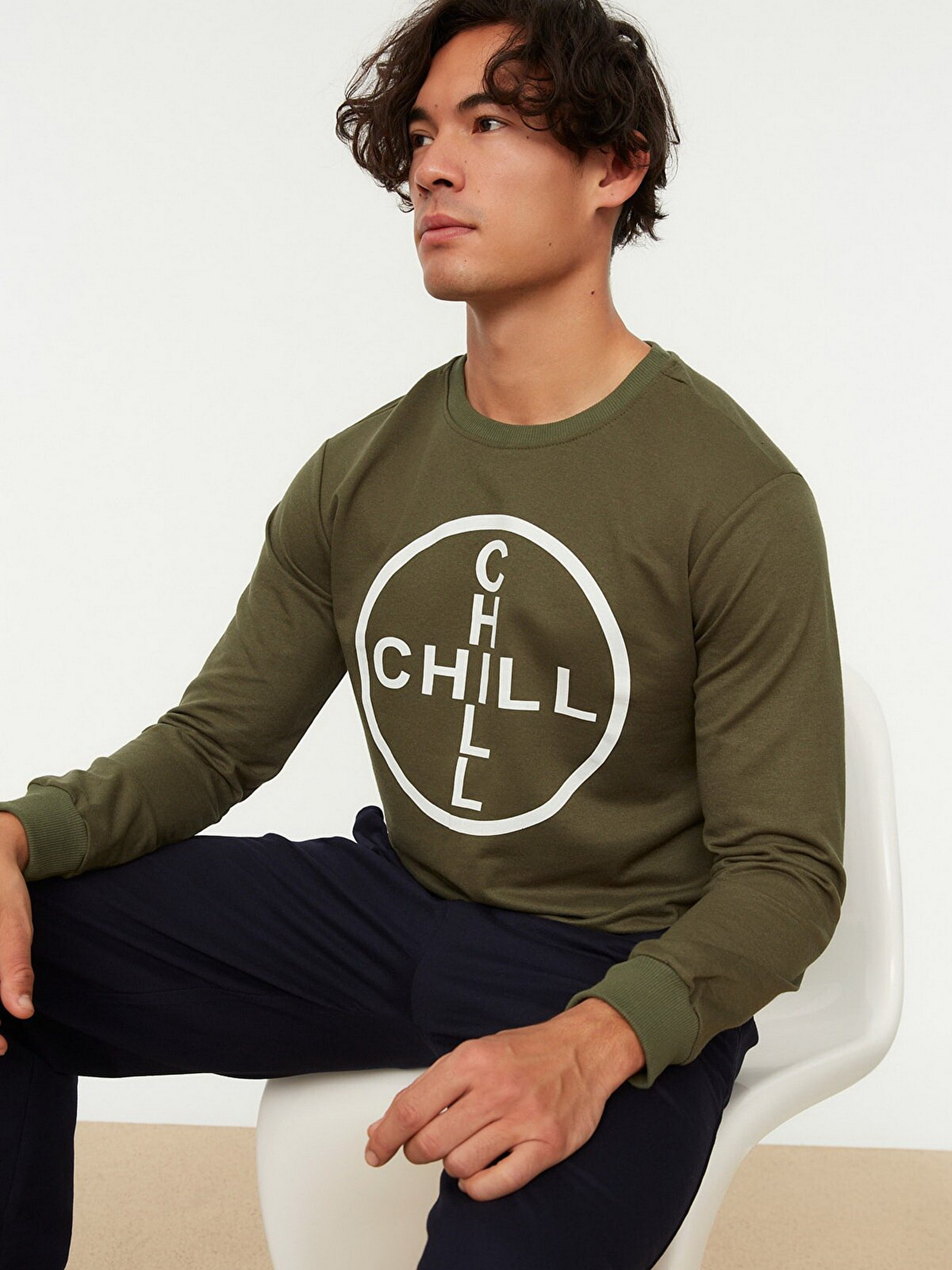 Свитшот Trendyol модель TMNAW22SW1062/Haki Фото