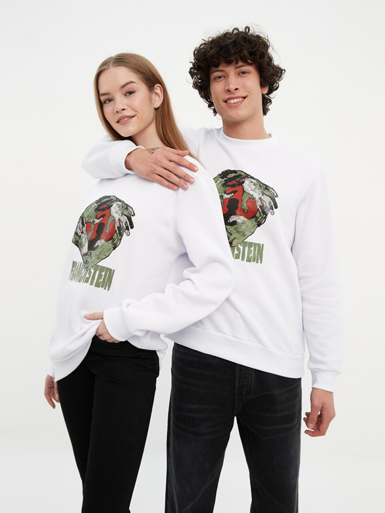 Свитшот Trendyol модель TMNAW22SW1718/Beyaz Фото