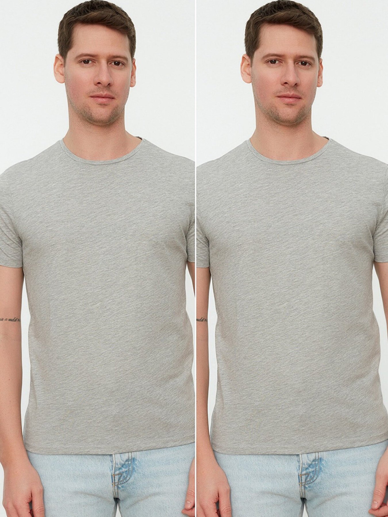 Набор футболок Trendyol модель TMNSS19BO0071/Gri Фото