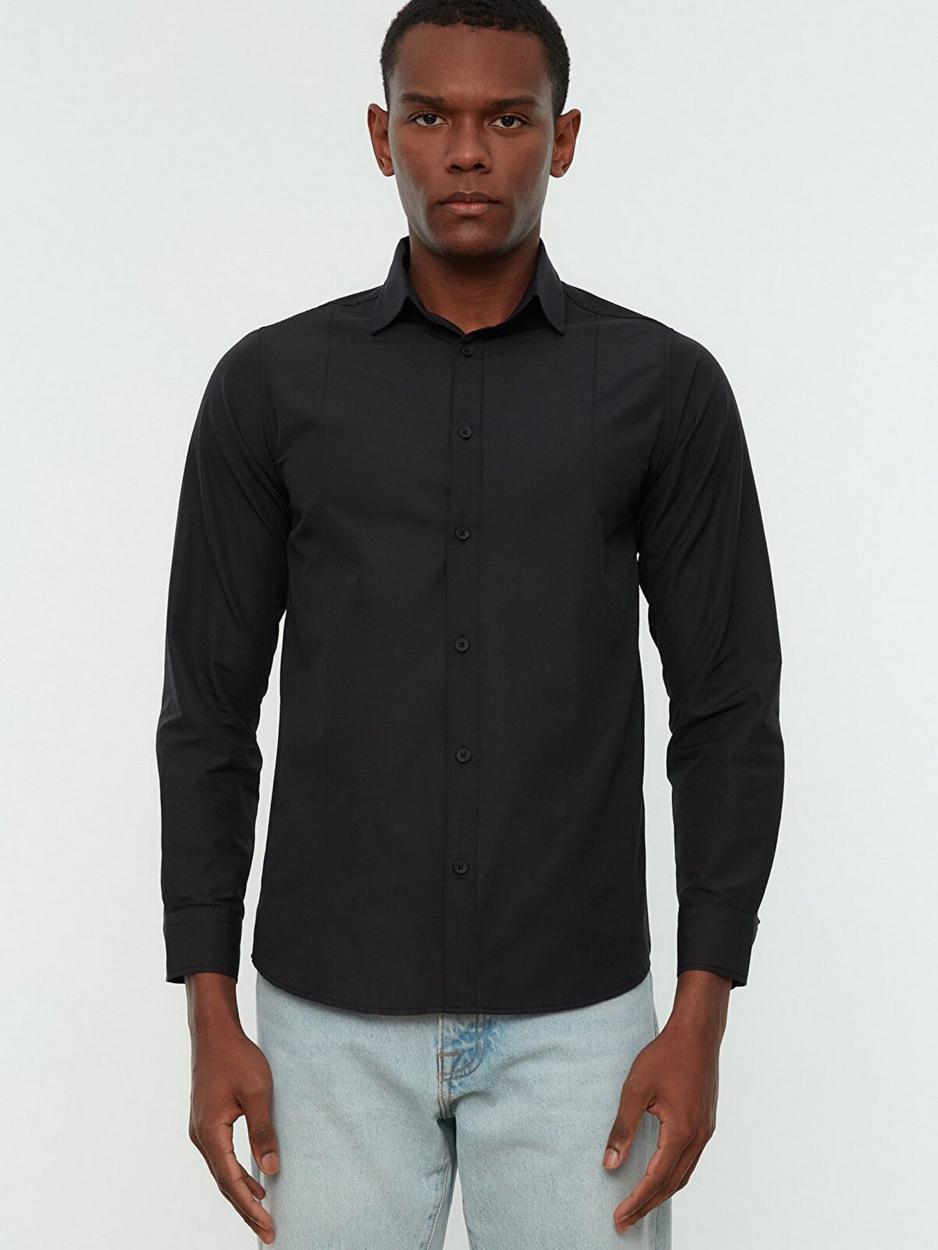 Сорочка повсякденна Trendyol модель TMNSS22GO0034/Siyah Фото