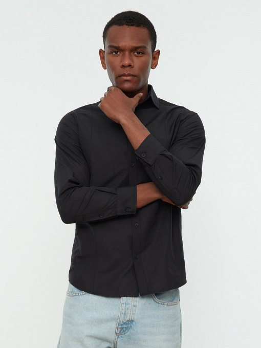 Сорочка повсякденна Trendyol модель TMNSS22GO0034/Siyah Фото