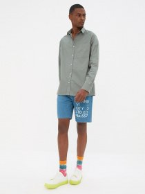 Рубашка Trendyol модель TMNSS22GO0035/Haki Фото