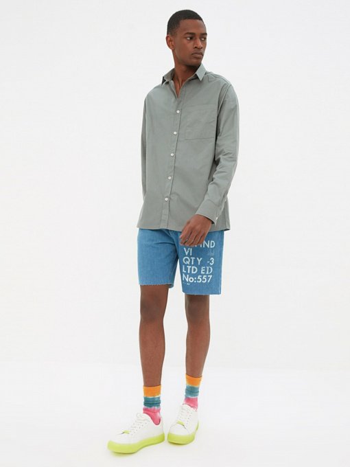 Сорочка Trendyol модель TMNSS22GO0035/Haki Фото