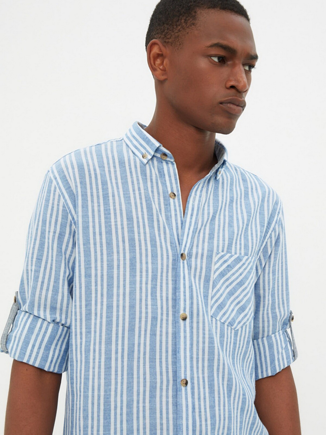 Рубашка Trendyol модель TMNSS22GO0268/Indigo Фото