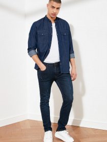 Скинни джинсы Trendyol Skinny модель TMNSS21JE0205/Indigo Фото