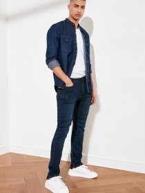 Скинни джинсы Trendyol Skinny модель TMNSS21JE0205/Indigo Фото