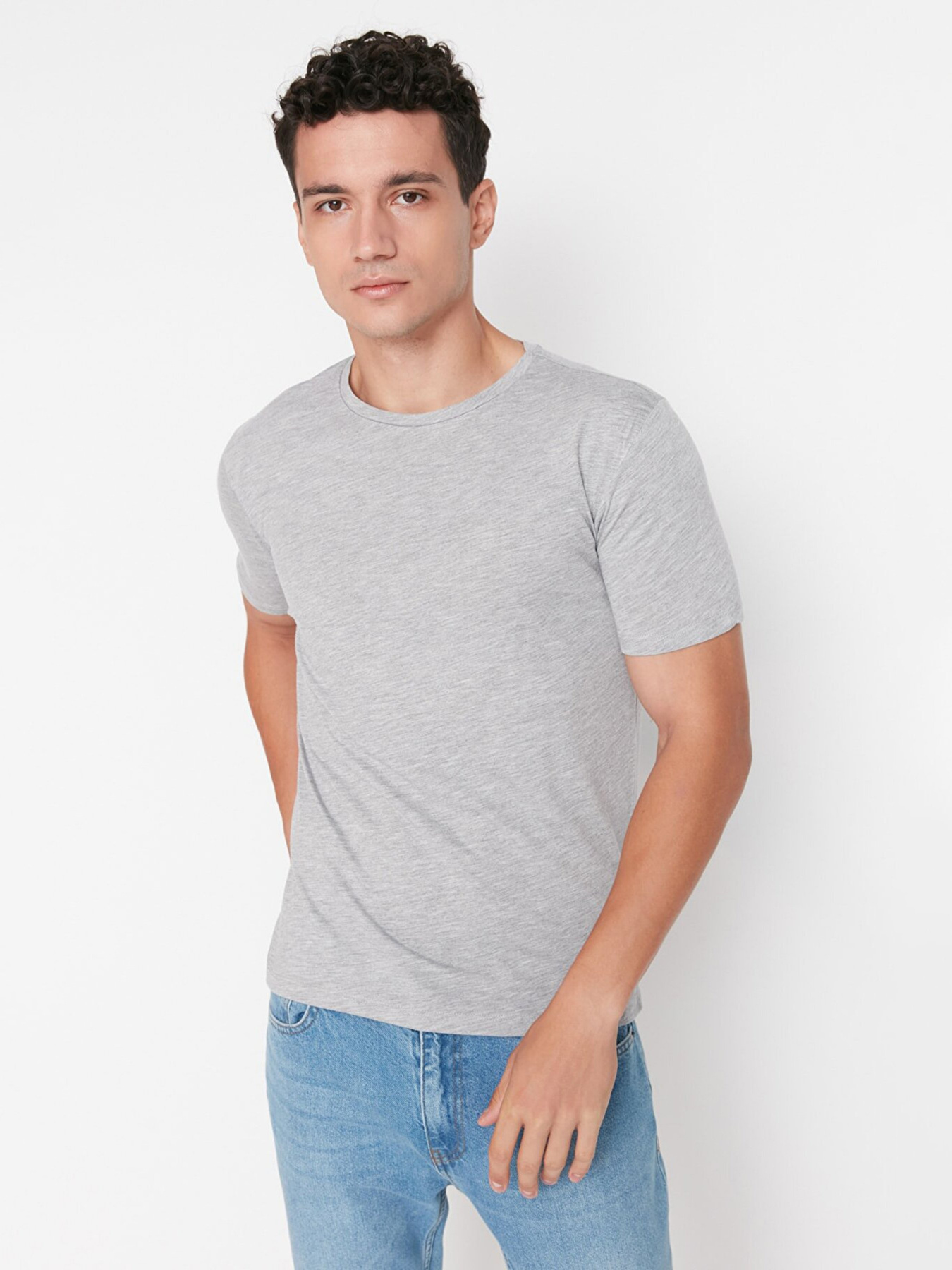 Футболка Trendyol модель TMNSS22TS0270/Gri Фото