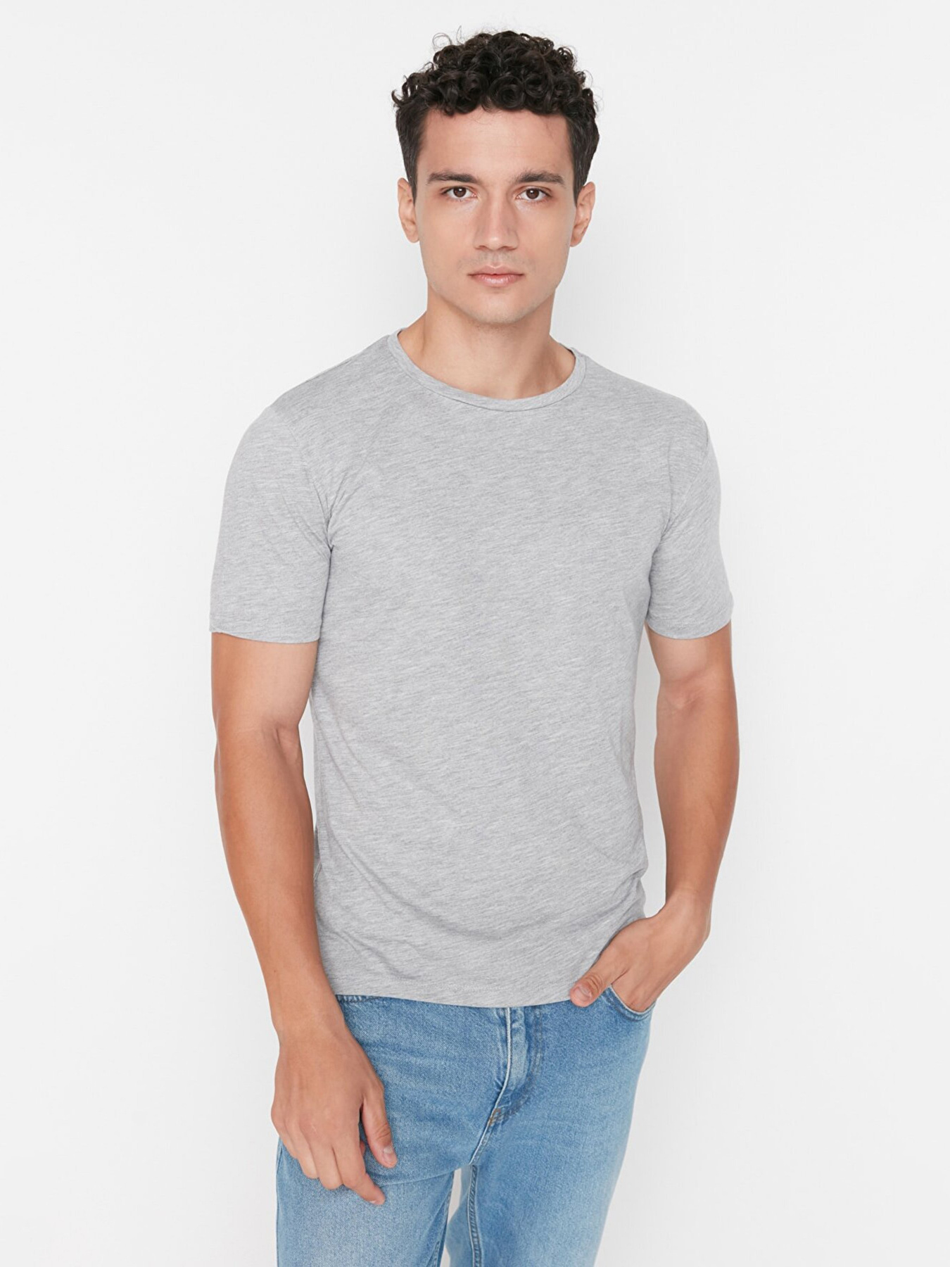 Футболка Trendyol модель TMNSS22TS0270/Gri Фото