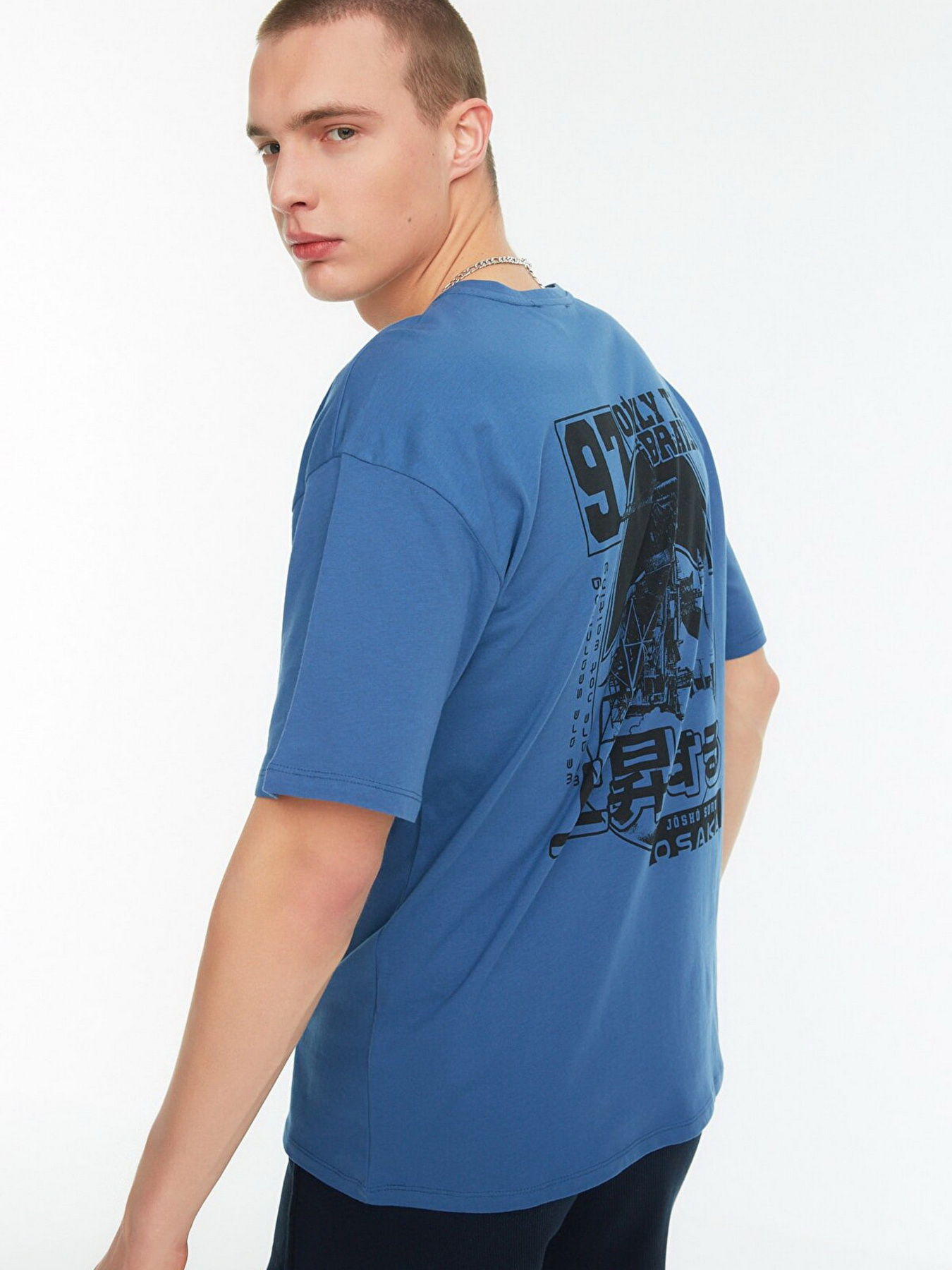 Футболка Trendyol модель TMNSS22TS0481/Indigo Фото