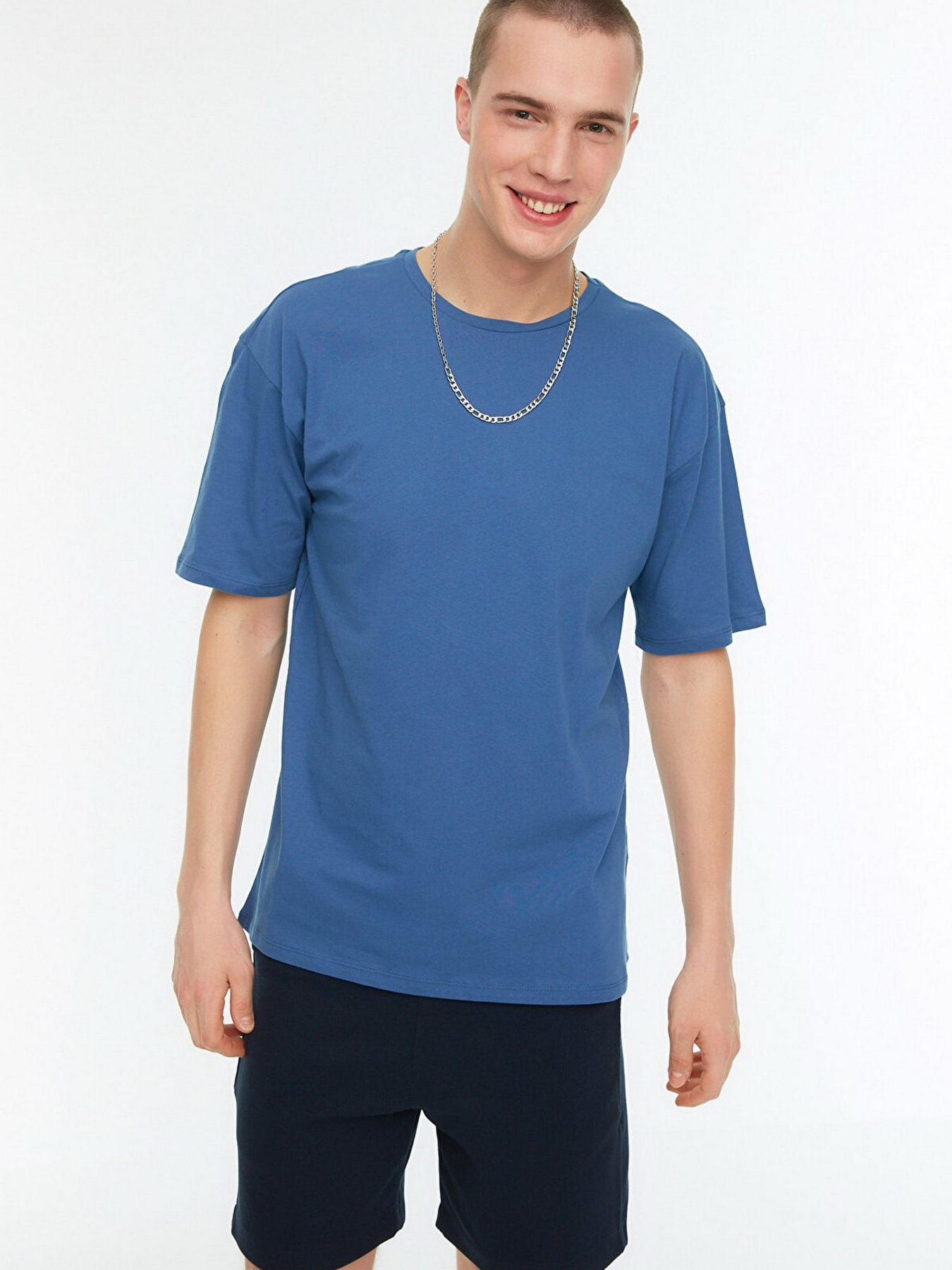 Футболка Trendyol модель TMNSS22TS0481/Indigo Фото