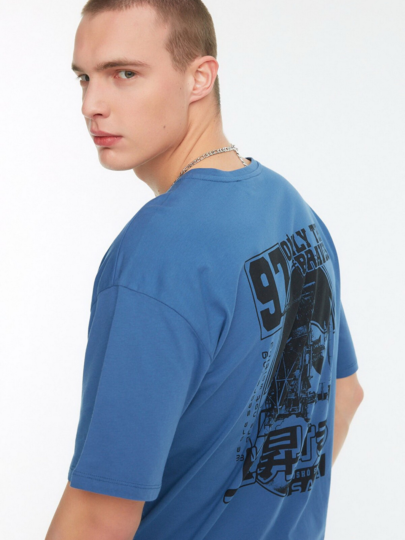 Футболка Trendyol модель TMNSS22TS0481/Indigo Фото