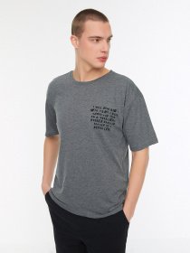 Футболка Trendyol модель TMNSS22TS1139/Antrasit Фото
