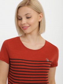 Футболка Tom Tailor модель 1021105.XX.71_коричневий з чорним Фото