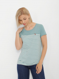 Футболка Tom Tailor модель 1021105.XX.71_с.зелений з білим Фото