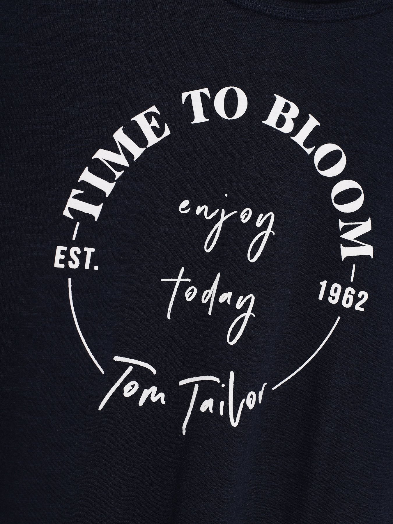 Футболка Tom Tailor модель 1024730.XX.70_т.синій з білим Фото