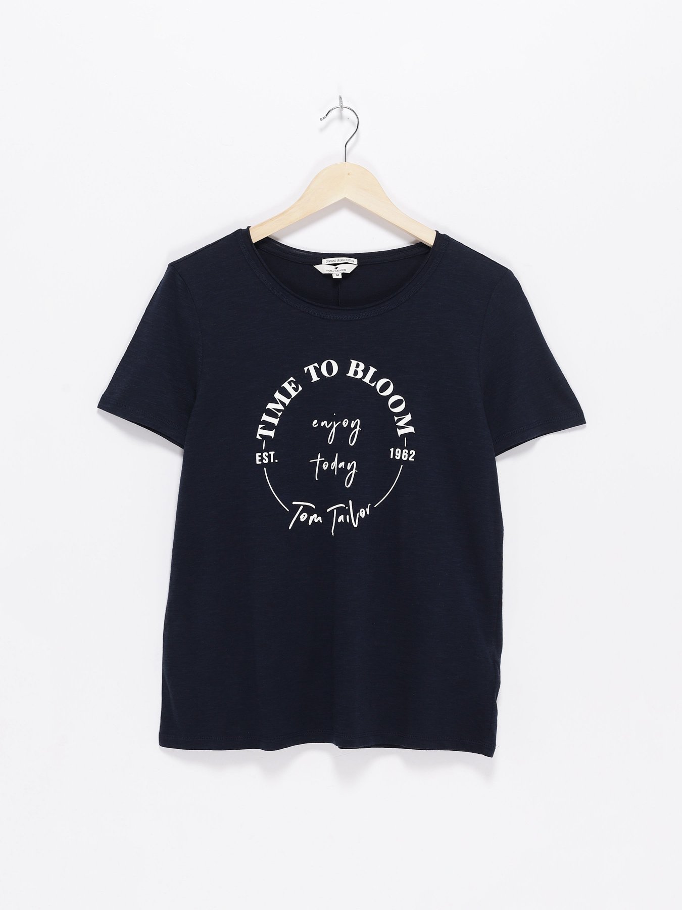 Футболка Tom Tailor модель 1024730.XX.70_т.синій з білим Фото