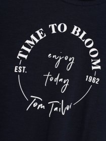 Футболка Tom Tailor модель 1024730.XX.70_т.синій з білим Фото