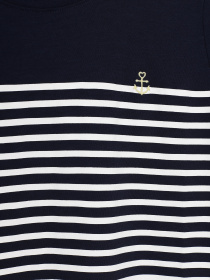 Футболка Tom Tailor модель 1024961.XX.71_т.синій з білим Футболка Tom Tailor модель 1024961.XX.71_т.синій з білим Фото