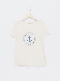 Футболка Tom Tailor модель 1025290.XX.71_кремовий з синім Фото