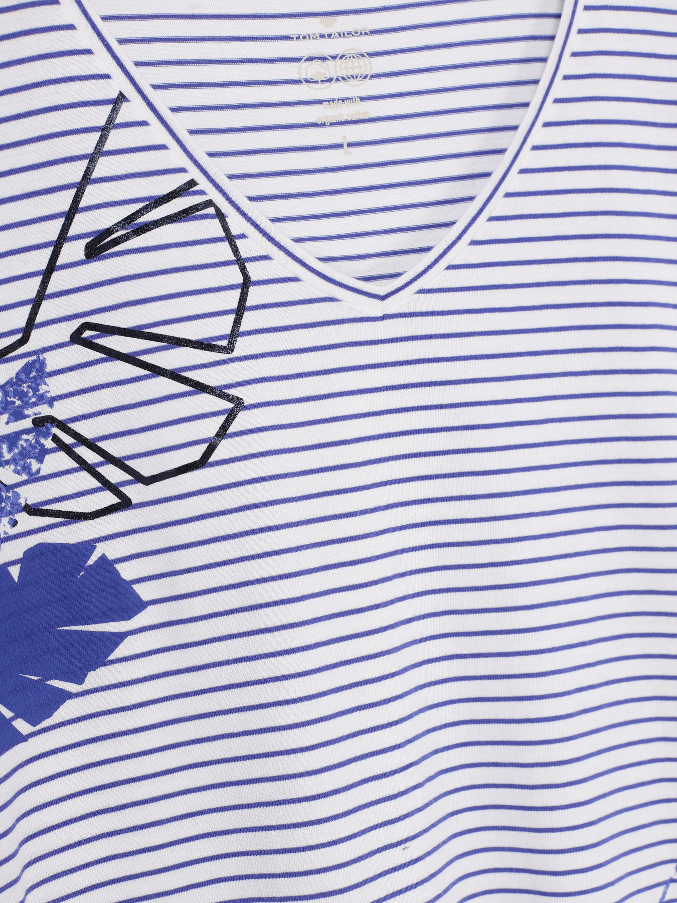 Футболка Tom Tailor модель 1025794.XX.70_білий з синім Фото