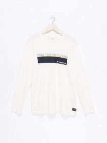 Лонгслив Tom Tailor модель 1028337.XX.12_білий комб. Фото