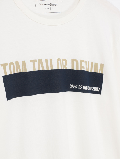 Лонгслів Tom Tailor модель 1028337.XX.12_білий комб. — фото - INTERTOP