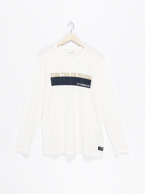 Лонгслів Tom Tailor Модель 1028337.XX.12_білий комб. Фото