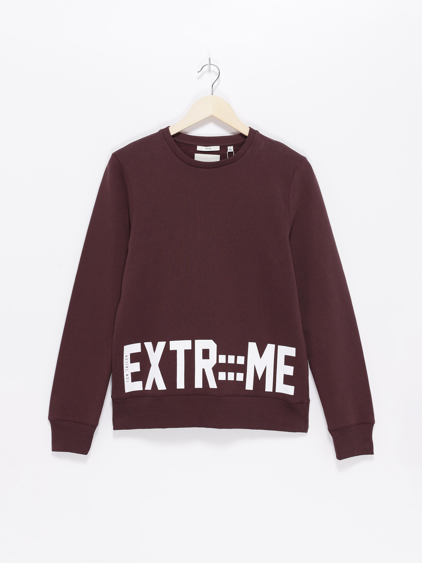 Свитшот Tom Tailor модель 25910010030_бордовий з білим Фото