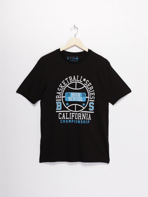 Футболка Tom Tailor модель TT22032028_чорний комб. Фото