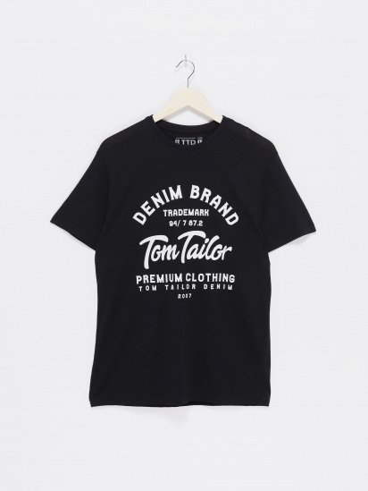 Футболка Tom Tailor модель TT22032032_чорний з білим - фото
