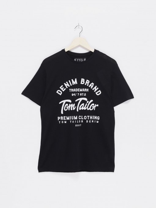 Футболка Tom Tailor модель TT22032032_чорний з білим Фото