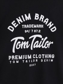 Футболка Tom Tailor модель TT22032032_чорний з білим Фото
