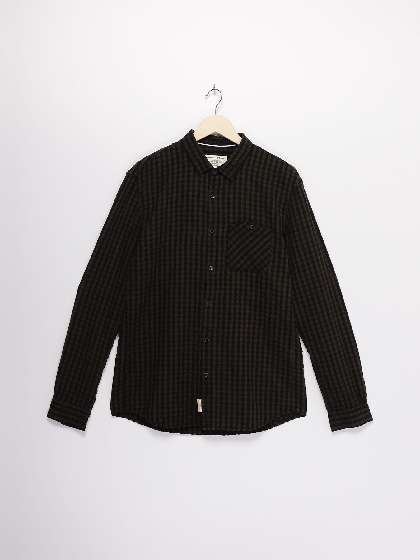 Рубашка Tom Tailor модель 1002690.XX.12_хакі з чорним Фото