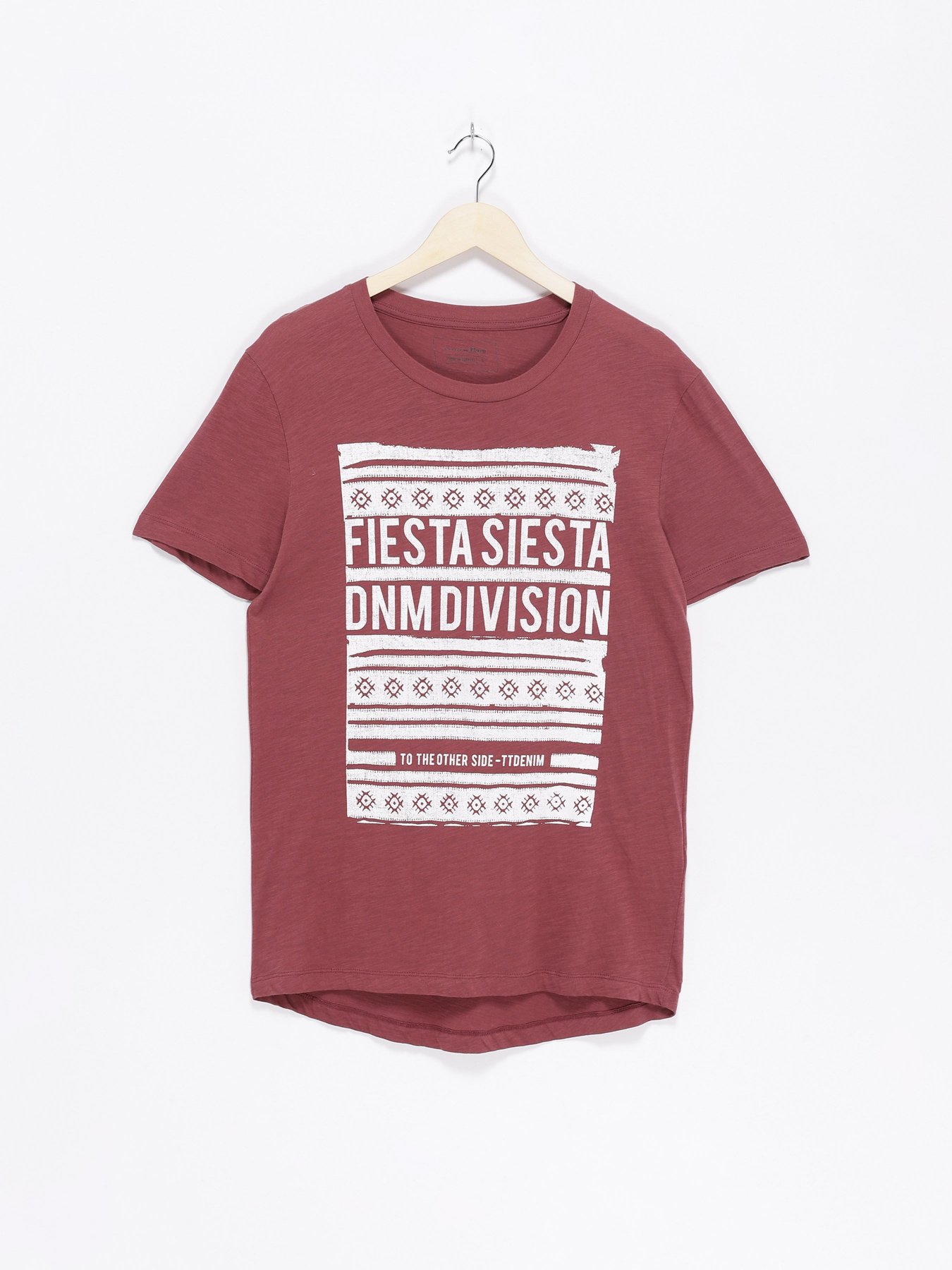 Футболка Tom Tailor модель 1003812.XX.12_бордовий з білим Футболка Tom Tailor модель 1003812.XX.12_бордовий з білим Фото