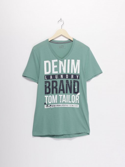 Футболка Tom Tailor модель 1004477.XX.12_зелений комб. Фото