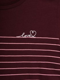 Футболка Tom Tailor модель 1004686.XX.71_бордовий комб. Фото