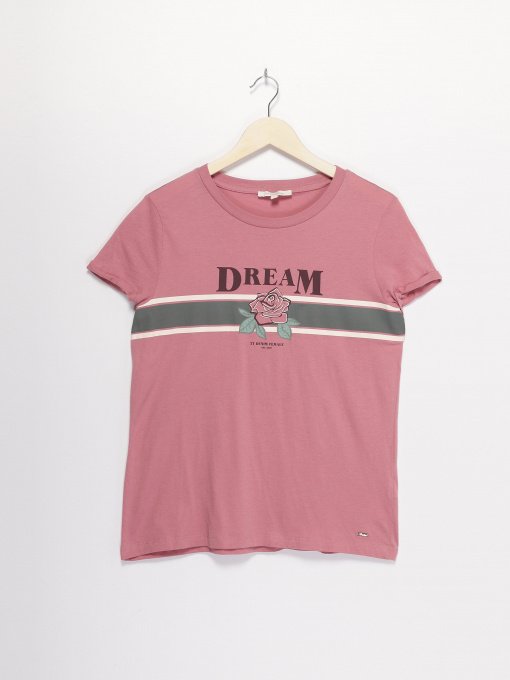 Футболка Tom Tailor модель 1004987.XX.71_рожевий комб. Фото