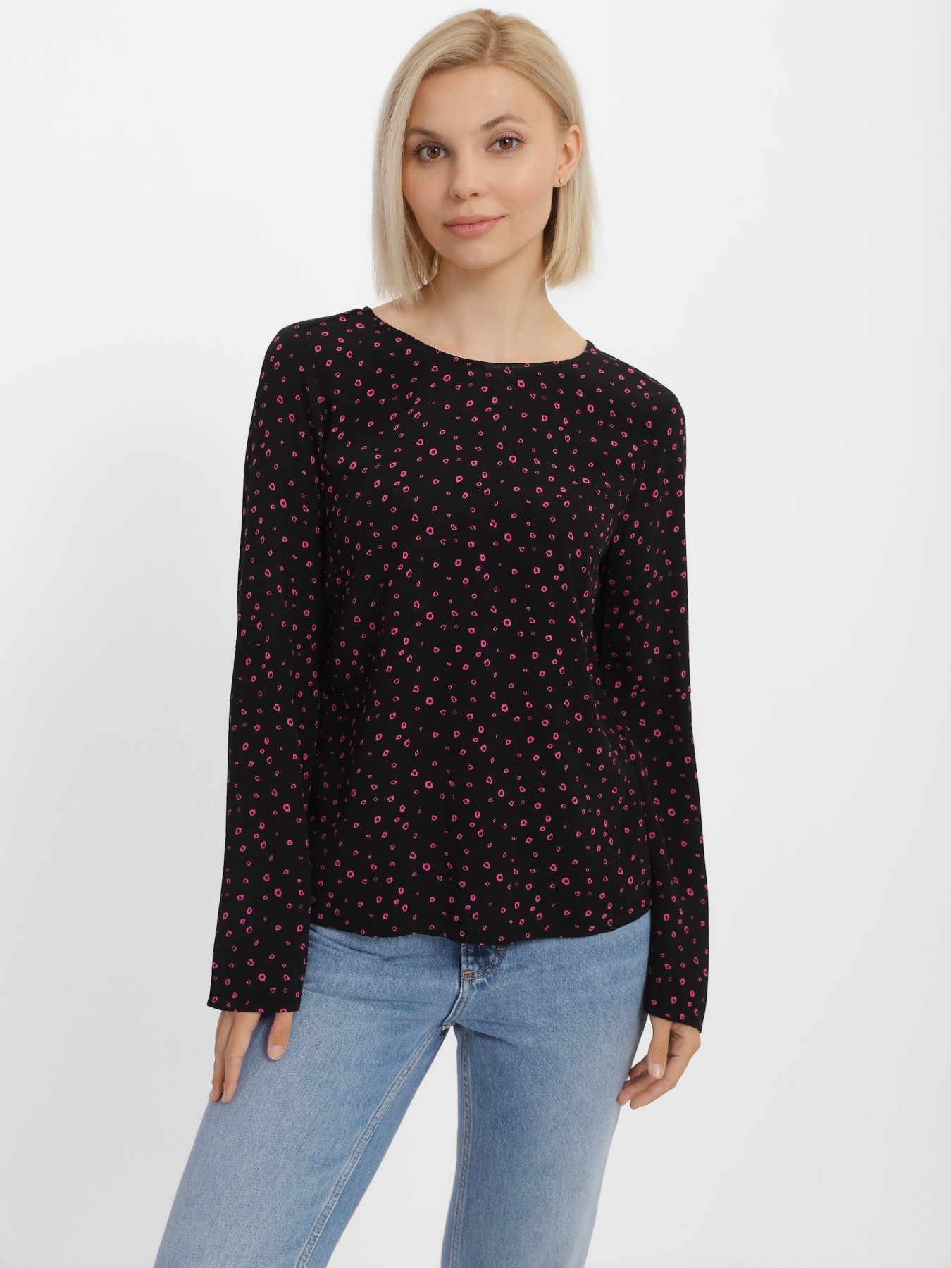 Блуза Tom Tailor модель 1007079.XX.71_чорний комб. Фото
