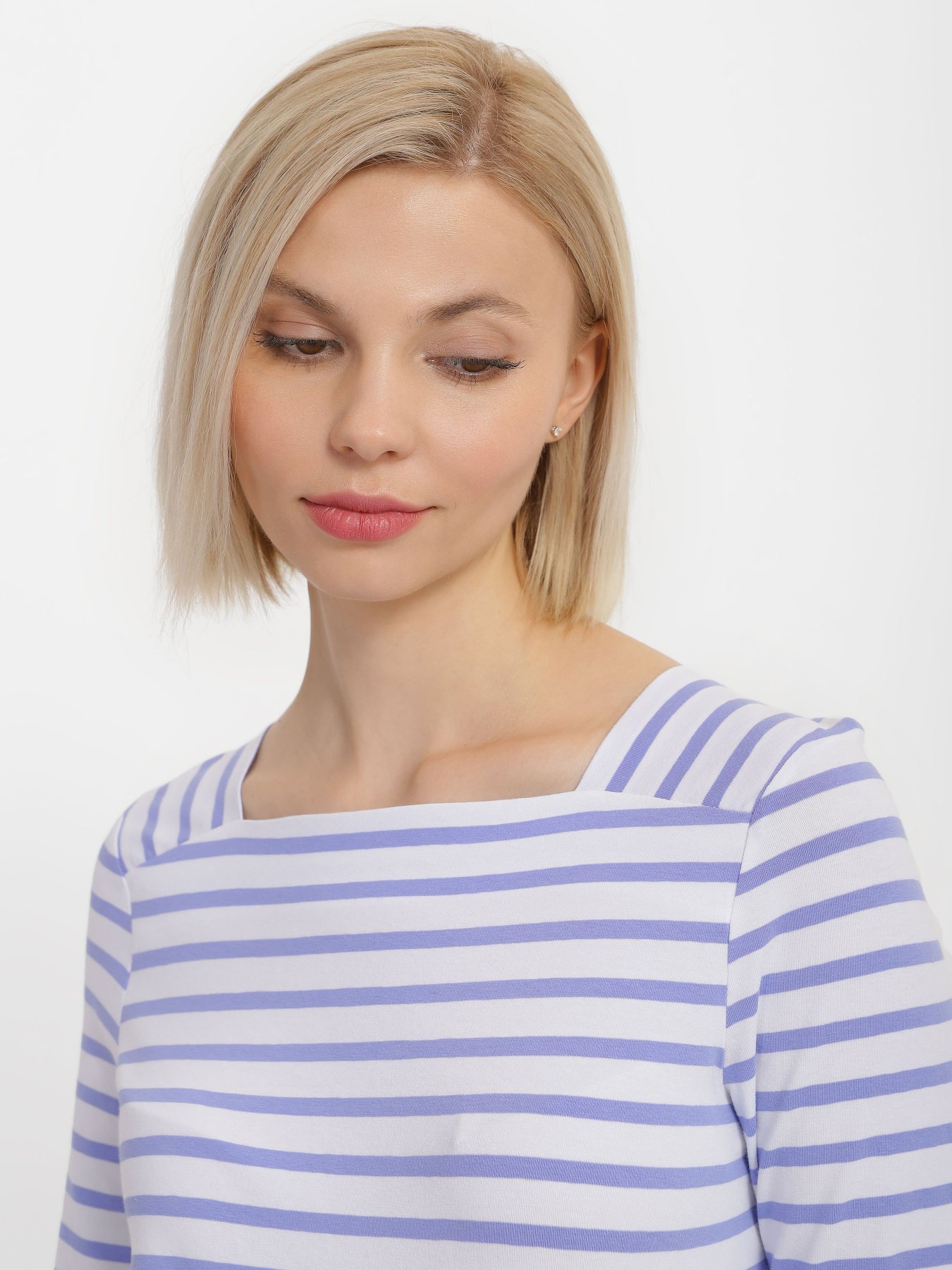 Лонгслив Tom Tailor модель 1009861.XX.71_білий з синім Фото