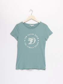 Футболка Tom Tailor модель 1016431.XX.71_бірюзовий з білим Фото