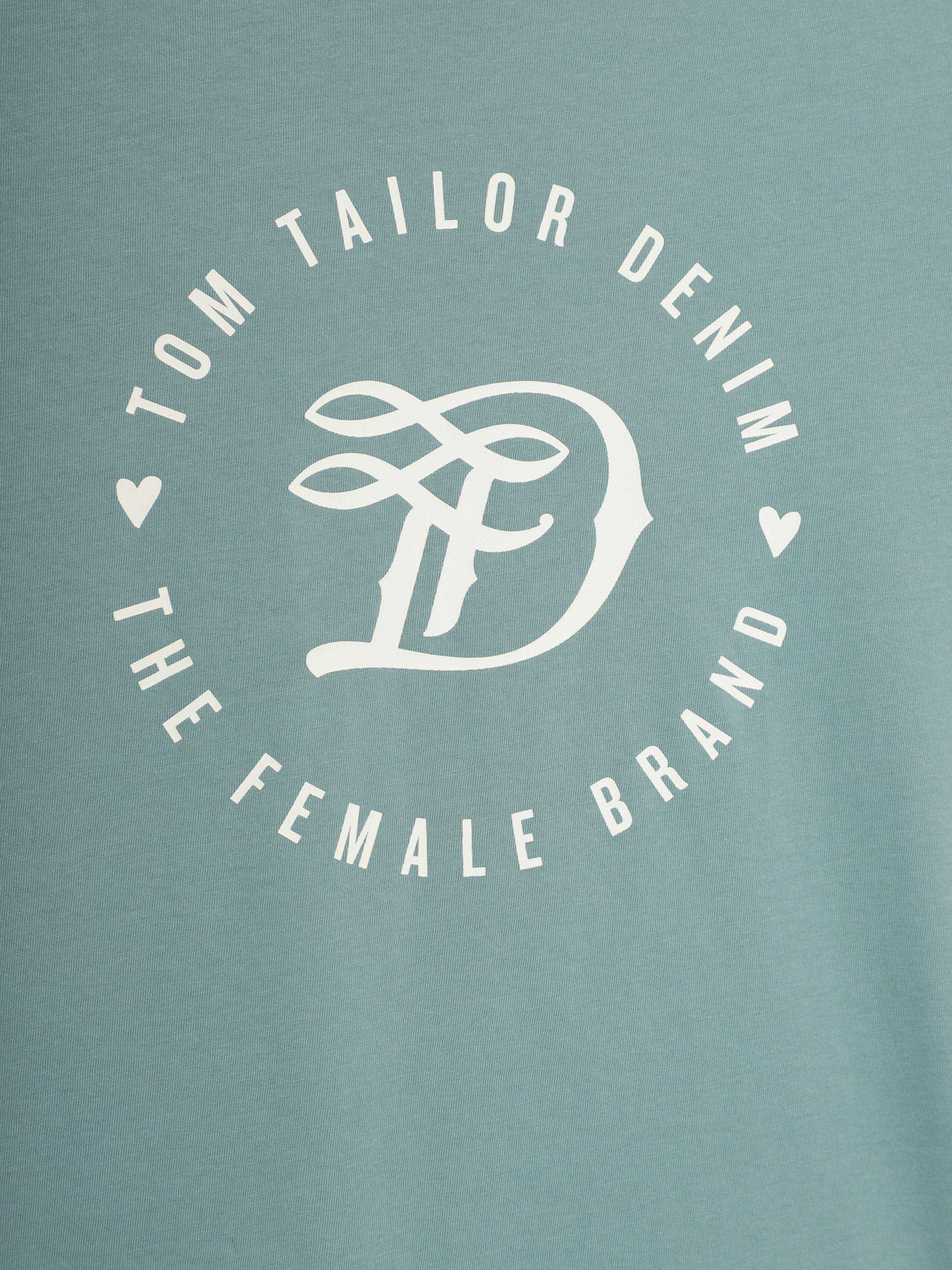 Футболка Tom Tailor модель 1016431.XX.71_бірюзовий з білим Фото