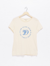 Футболка Tom Tailor модель 1016431.XX.71_кремовий з синім Фото