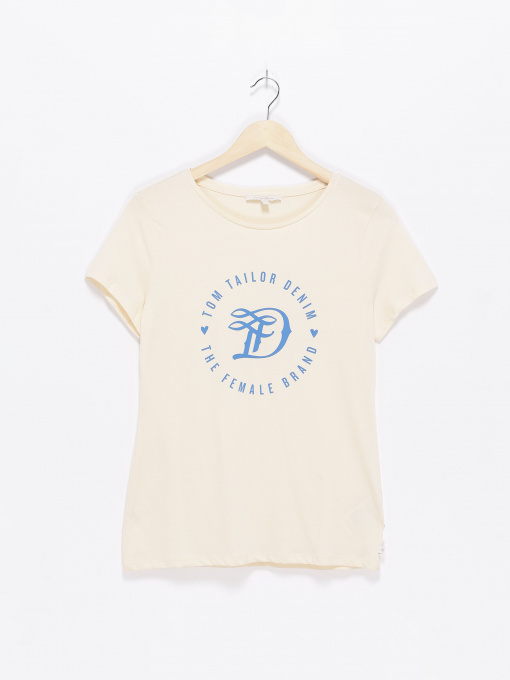 Футболка Tom Tailor модель 1016431.XX.71_кремовий з синім Фото