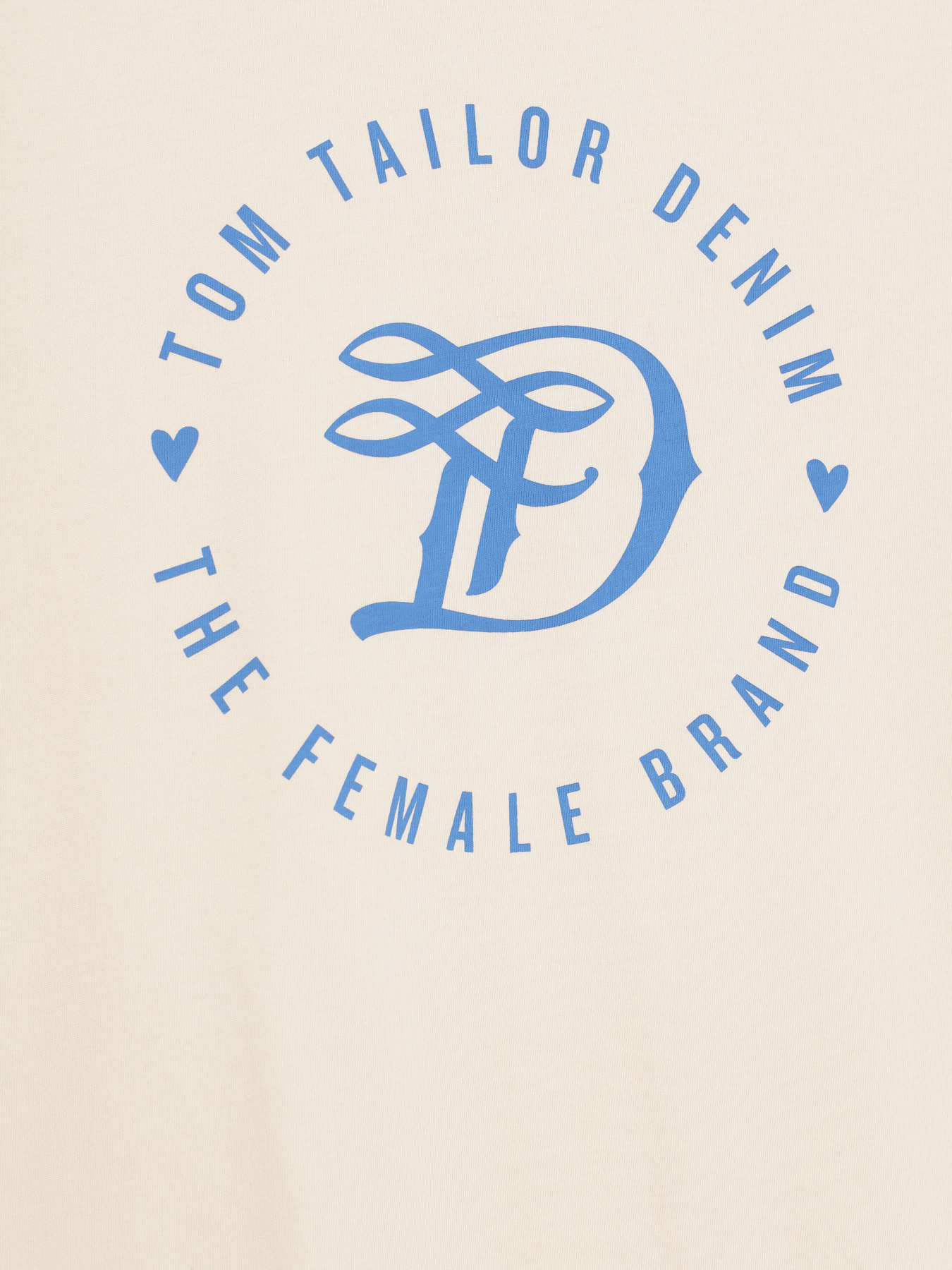 Футболка Tom Tailor модель 1016431.XX.71_кремовий з синім Футболка Tom Tailor модель 1016431.XX.71_кремовий з синім Фото