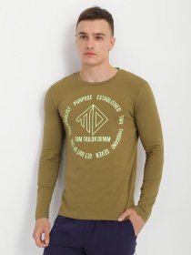 Лонгслив Tom Tailor модель 1017075.XX.12_хакі комб. Фото
